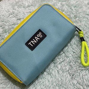 TNA blue and yellow wallet
